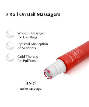 Eye Cream Roller with Collagen & Peptides | Anti-Aging Rapid Wrinkle Repair & Dark Circle Treatment - Hydrating Formula Made in Korea (1.01 Fl Oz - Buy Online on GoSupps.com