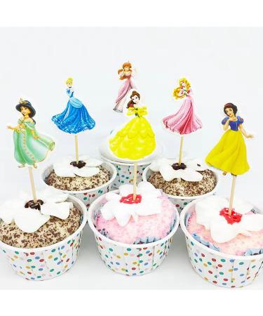 24 Princess Cupcake Toppers Baby Show Birthday Party Cake Decoration