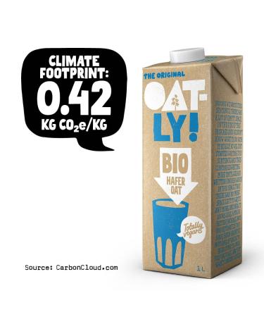 Oatly Haferdrink Bio 1L (6-Pack) - Organic Oat Milk for International Shipping | Eco-Friendly & Vegan - Buy Online on GoSupps.com