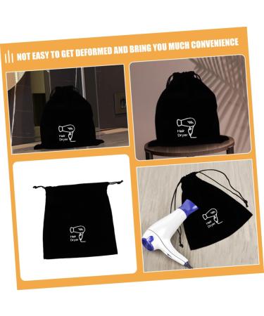 FOMIYES 2pcs Flannel Hair Dryer Bag Drawstring Pouch Hair Dryer Travel Bag Hair Dryer Drawstring Bag 26.00X23.00X0.50CMx2pcs Blackx2pcs - Buy Online on GoSupps.com