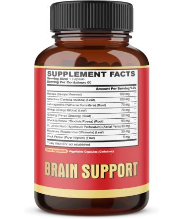 agobi 9in1 Brain Support Supplement - 2 Packs 60 Counts Blended Ashwagandha Panax Ginseng Gotu Kola Ginkgo Black Pepper & More - Accuracy Focus Memory & Energy Production Support - Buy Online on GoSupps.com