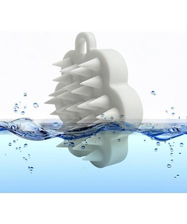 Scalee Brush - Hair Scalp Scrubber Massager | Silicone Shower Brush for Hair Growth | Face Scrubber for Men & Women - Phasz White - Buy Online on GoSupps.com