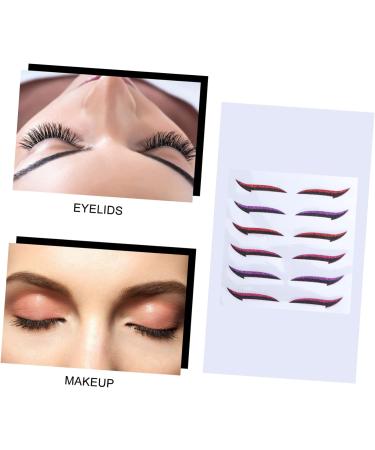 Mikinona 12 Pairs Glitter Eyeliner Self- Adhesive Eye Line Strip Eyeshadow Invisible Tape Double Sticker - Buy Online on GoSupps.com
