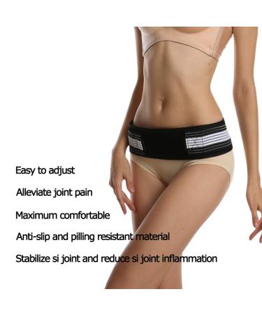 Sacroiliac SI Joint Hip Belt - Breathable Anti-Slip Support Brace for Pain Relief - Men and Women - Sciatica, Pelvis, Lumbar, Nerve and Leg Pain Relief - Stabilizing Compression - Buy Online on GoSupps.com