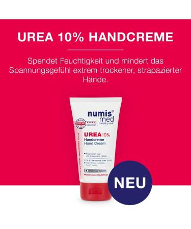 Numis Med Hand Cream 10% Urea - 2-Pack Vegan Skin-Calming for Very Dry Hands - Silicone Paraben & Mineral Oil Free (2x 75 ml) - Buy Online on GoSupps.com