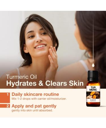 Kukka Turmeric Oil for Skin - Natural Essential Oil for Diffusers Face Hair & Aromatherapy Pain Relief Bath Bombs Soaps & Candles (10ml x 2) - Buy Online on GoSupps.com