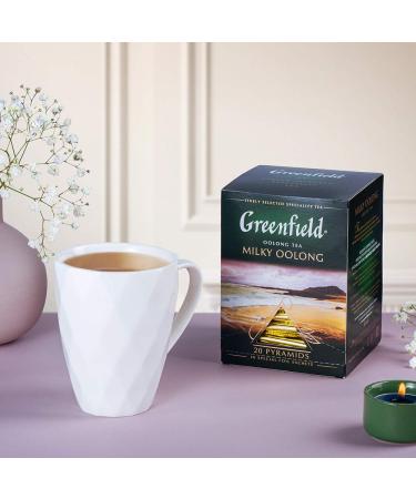 Greenfield Milky Oolong Pyramid Collection - 20 Premium Foil Sachets | Specialty Oolong Tea for International Shipping - Buy Online on GoSupps.com
