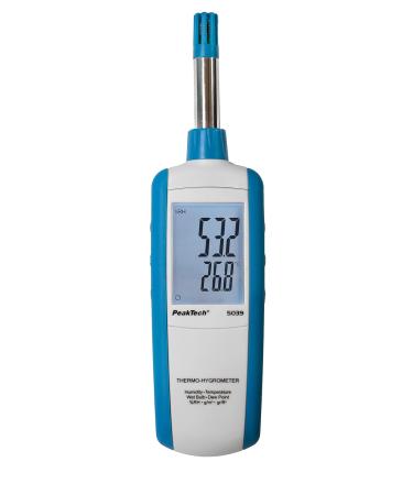 Peaktech 5039 Professional Room Temperature & Humidity Measuring Device - Digital Thermometer & Hygrometer with LCD Display for Optimal Living Climate - Buy Online on GoSupps.com