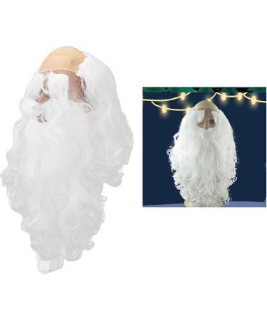 Ensemble perruque blanche barbe longue boucl e costume d'Halloween fausse moustache amusante faux moustaches sourcils nains blancs accessoires de f te de No l - Buy Online on GoSupps.com