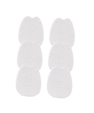 Mobestech 6 Sheets Tongue Sticker Corn Removers Metatarsal Support Lint Forefoot Mat High Heel Cushion Pad High Heel Insert Half Sole Pads Flannel White Sports Shoes Sticker