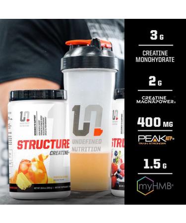 Undefined Nutrition Structure Creatine+ by Brian Shaw - Micronized Creatine Magnesium Chelate HMB & PEAK ATP - 30 Servings Tropical Citrus - Strength Power Recovery - Buy Online on GoSupps.com