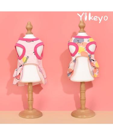 Yikeyo Small Dog Girl Dress Fruit Pattern Tutu Skirt Summer Clothes for Pet Puppy Cat Apparel 2 Pieces (Large(8.8lb-14.3lb)  Strawberry + Pear) Large(8.8lb-14.3lb) Strawberry + Pear - Buy Online on GoSupps.com