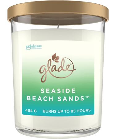 Glade Seaside Beach Sands Scented Candle - 454g | Infused with Essential Oils | 85 Hour Burn Time | Home D cor Jar Candle - Buy Online on GoSupps.com
