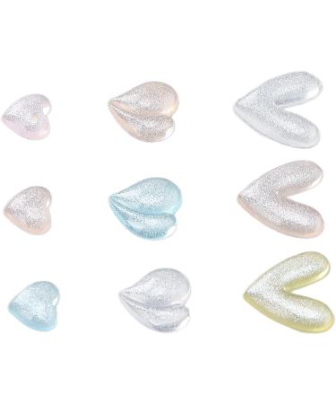 3D Cute Heart Nail Charms Nail Glitter Charm Rhinestones Ornaments Nail Art Decorations Glitter Accessories for DIY Craft Nail Art Design Manicure Decor - Buy Online on GoSupps.com
