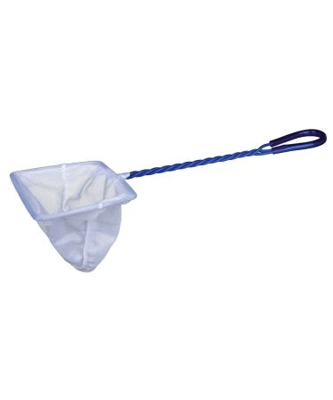 White Fine Mesh Aquarium Fish Net - Quick Catch Nylon for Pond Tank Cleaning (2" Net)