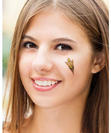 ASU Sun Devils Glitter Face Sticker Tattoos - Arizona State University NCAA Fan Gear, 4 Pack - Buy Online on GoSupps.com