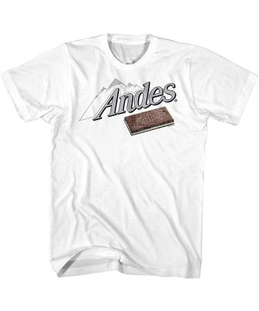 Andes Chocolate Mints Men's T Shirt After-Dinner Candy Tootsie Roll Industries XXL White