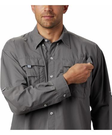 Columbia Men's Bahama II Long Sleeve Shirt - City Grey, Size Large - Buy Online on GoSupps.com