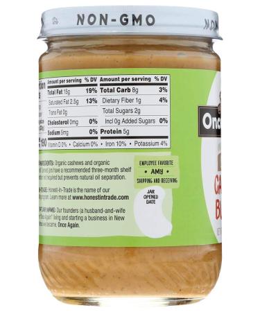 Organic Creamy Cashew Butter - 16oz (454g) - Pure & Delicious Spread - Buy Online on GoSupps.com