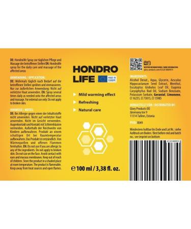 Spray Hondrolife - Soin quotidien - Pour hommes et femmes - Contenu : 100 ml - Buy Online on GoSupps.com