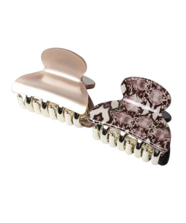 Floral Printed Acrylic Hair Claw Clips Pack of 12 - Medium Size No-Slip Grip Jaw Clamp for Girls and Women - Color E - Buy Online on GoSupps.com