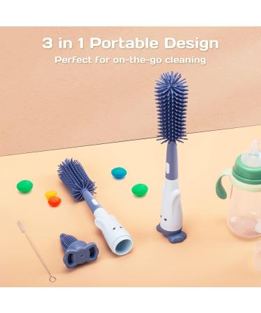 Silicone Baby Bottle Brush in Baby Blue - Alyvisun - One Size - Buy Online on GoSupps.com