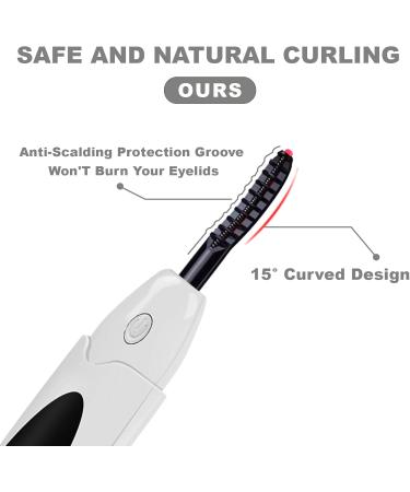 Heated Eyelash Curler - Professional Fast Heating ARC Design Type-C Rechargeable 3 Modes Anti-Burn - Perfect for Long-Lasting Curling - Buy Online on GoSupps.com