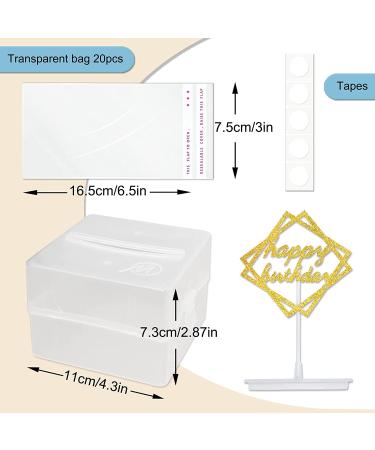 Money Cake Box for Cash Gift | Surprise Cake Popping Stand with Money Roll Holder | Birthday Party Decoration (20 Transparent Bags) - Buy Online on GoSupps.com