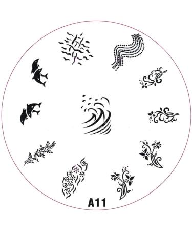 ++SPECIAL ITEM++ Stamping stencil A-Series: A11 dolphins waves sea ornaments summer