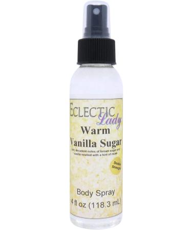 Warm Vanilla Sugar Body Spray Body Mist for Women with Clean Light & Gentle Fragrance Long Lasting Perfume with Comforting Scent for Men & Women Cologne with Soft Subtle Aroma For Daily Use Double Strength 4 Fluid Ounces