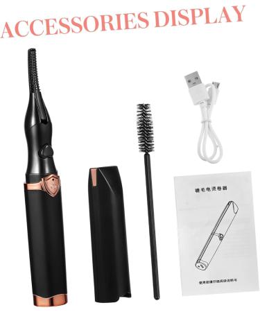 Healeved 1Set Electric Eyelash Curler USB Charging Eyelash Curler for Women (Black) - Buy Online on GoSupps.com