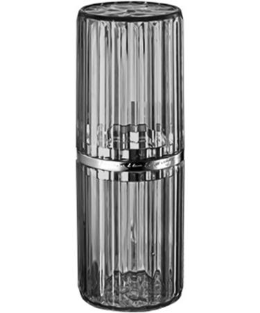 Travel Mouth Cup & Portable Storage Box for Toothbrush & Toothpaste - 7.6 x 21CM - Transparent Gray | International Shipping - Buy Online on GoSupps.com