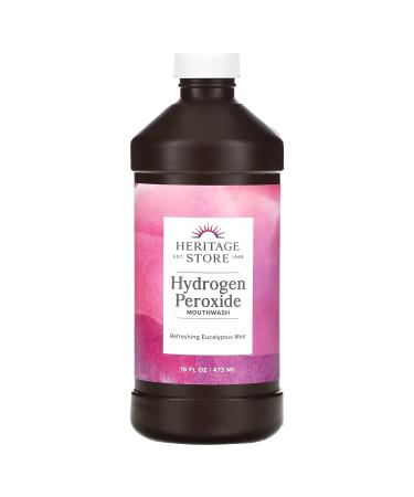 Heritage Arts Mouthwash-Hydrogen Peroxide Heritage Liquid Store  16 Ounce 16 Fl Oz (Pack of 1)