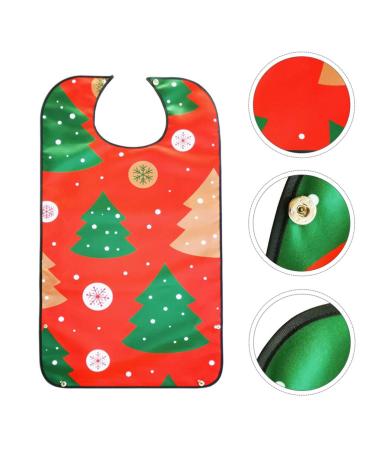 KESYOO Adult Christmas Bib Lovely Tree Pattern Bib Waterproof Bib Old Man Eating Bib for Christmas Holiday Party Supplies - Buy Online on GoSupps.com