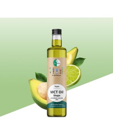 Go-Keto MCT Oil 500ml - C8/C10 Coconut Oil Blend Vegan Non-GMO Omega-7 from Avocado & Macadamia Ideal for Keto Diet & Shakes Lime Flavor - Buy Online on GoSupps.com
