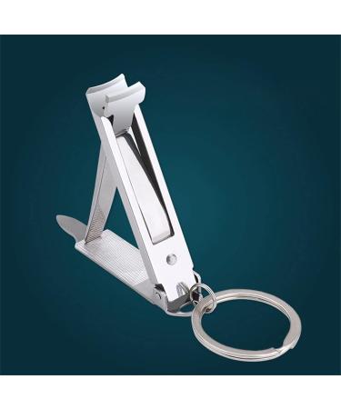 CHJHJKG Nail Clippers (Beauty) Stainless Steel Ultra-thin Foldable Hand Toe Nail Clippers Cutter with Keychain Cutter Trimmer Silver Nail Art Tool Key Ring - Buy Online on GoSupps.com