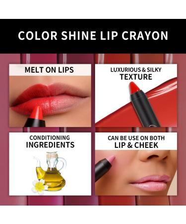Oulac Magenta Lipstick - Hydrating Lip Balm & Cheek Tint | Juicy Pink Lip Color & Blush Kit (04) - Buy Online on GoSupps.com