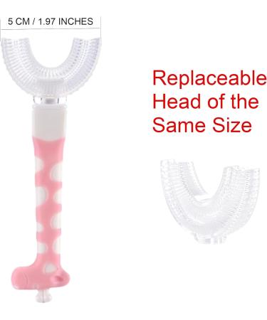 360 U-Shaped Toothbrush for Toddlers & Kids (Ages 2-8) - Foam Manual Brush with 3 Giraffes & Incentive Stickers - Buy Online on GoSupps.com