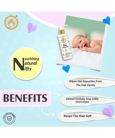 Mom & World Tear Free Baby Shampoo with Organic Moroccan Argan Oil and Oats Extract 200ml - Gentle and Nourishing Formula - Buy Online on GoSupps.com