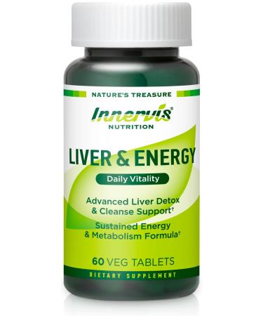 Liver Health & Energy Boost | B-Complex Vitamins Silymarin ACV & Turmeric for Metabolism Support* | 60 Veg Tablets Innervis Nutrition