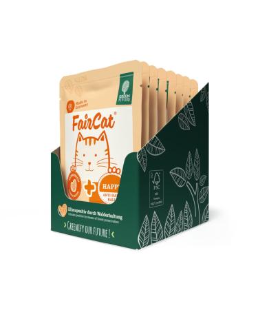 Green Petfood Faircat Happy (8 x 85 g) - grain -free cat food cat native feed with animal welfare chicken anti -hair bales cat food wet with pleasant fragrance 8 Pack