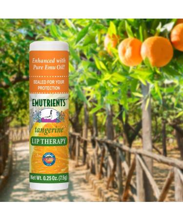 Montana Emu Ranch Tangerine Lip Therapy Balm 0.25oz - Pure Emu Oil Formula - Buy Online on GoSupps.com