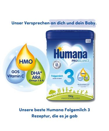Buy Humana Probalance Follow-Up Milk 3 - Ideal Baby Food for 10+ Months | 4 x 750g Pack | International Shipping Available - Buy Online on GoSupps.com