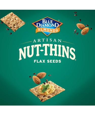 Blue Diamond Almond Artisan Nut Thins with Flax Seeds 4.25oz - Crunchy Cracker Crisps (1 Pack) - Buy Online on GoSupps.com