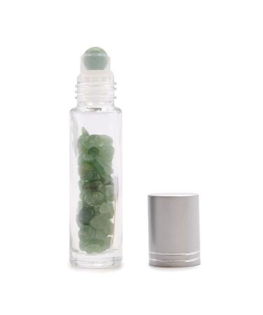 Gemstone Essential Oil Roller Bottle - Aventurine - Silver Cap