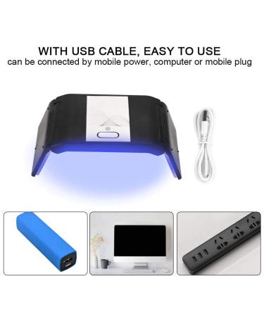 12 LED Nail Polish Dryer - Black Gel Curing Light for Home & Salon Nail Art - Buy Online on GoSupps.com