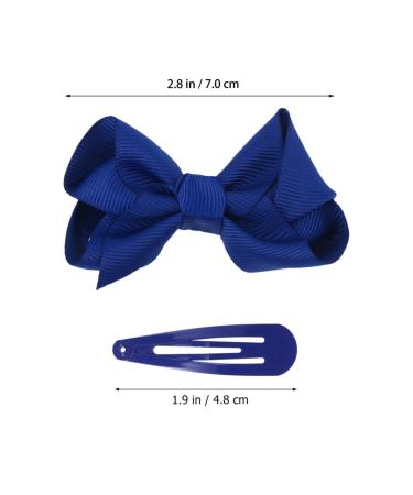 Lurrose Blue Hair Clips Set - 12 Hair Bows & 50 Metal Hair Clips | Classic Hair Accessories for Girls - International Shipping - Buy Online on GoSupps.com