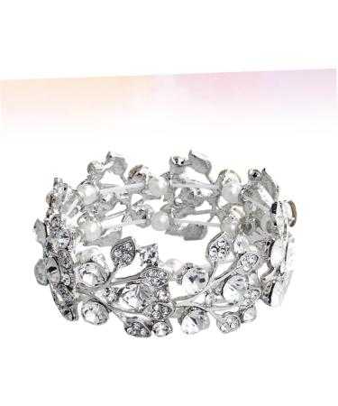 Minkissy Women's Wedding Dance Bracelets | Rhinestone & Crystal Arm Cuffs | Elegant Pearl Jewelry for Brides - Buy Online on GoSupps.com