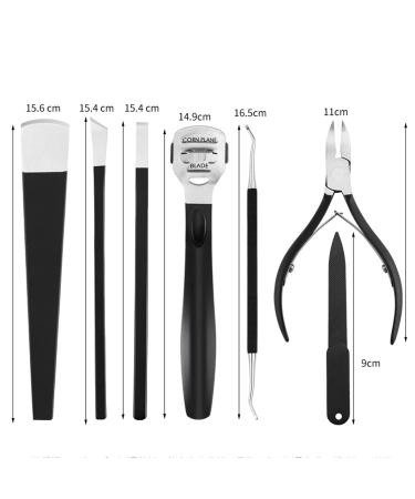 Professional Stainless Steel Pedicure Tool Set - Callus Remover & Dead Skin Care for Healthy Feet - Buy Online on GoSupps.com