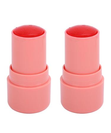 Yinhing 2Pcs 5g Blush Stick Creamy Texture Multifunctional Makeup Stick for Cheeks Lips Eyes with Long Lasting Moisturizing Effect Color